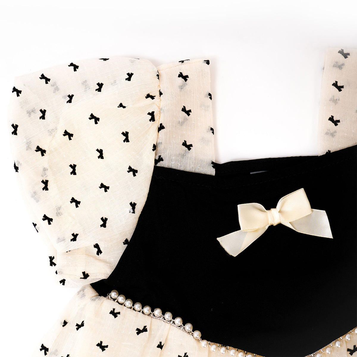 Hundred Little Bows Black & Cream Frock