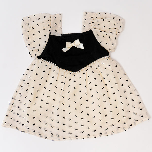 Hundred Little Bows Black & Cream Frock