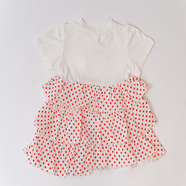 Red Polka Pearl Heart Frock