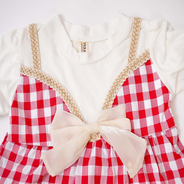 Red White Chekker Frock