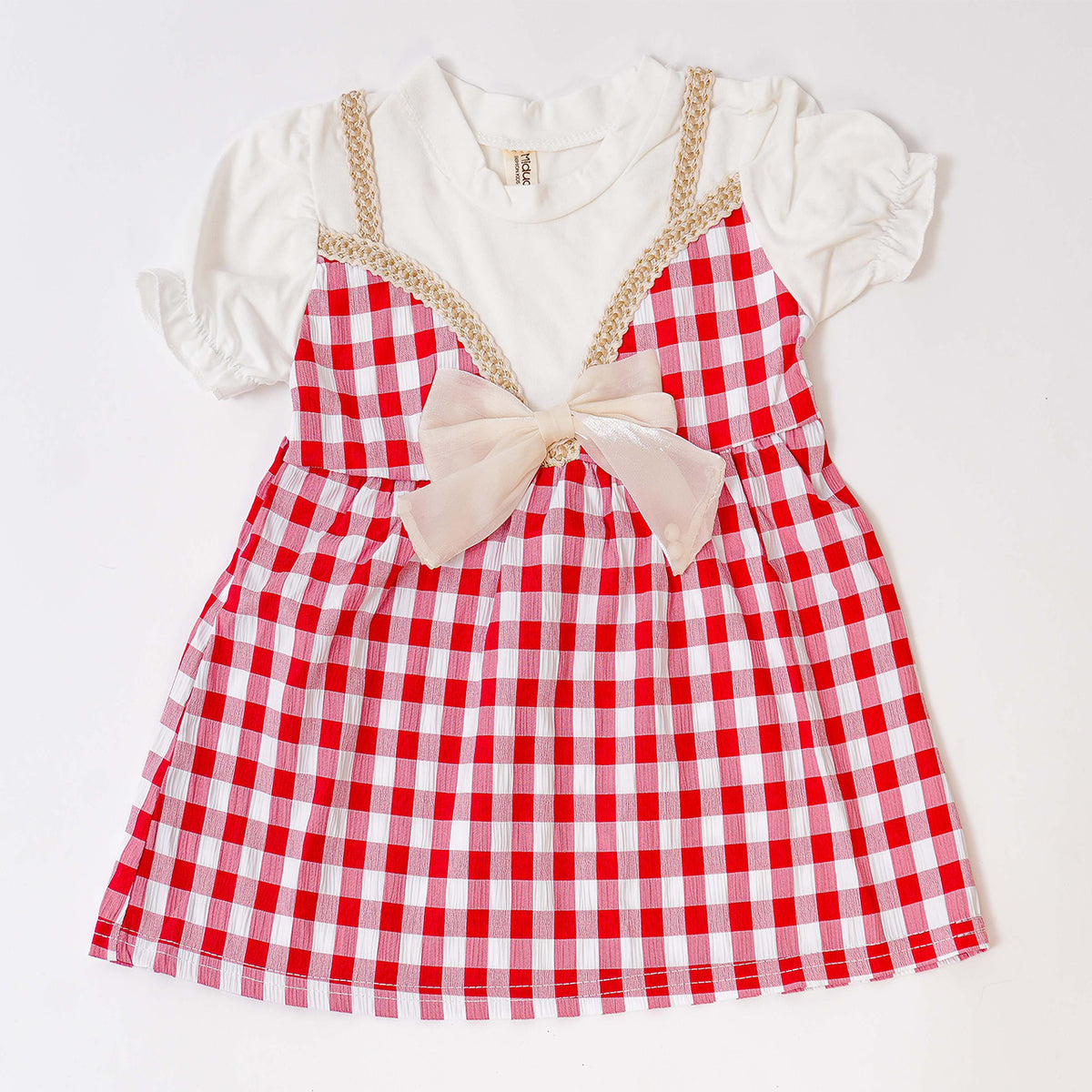 Red White Chekker Frock