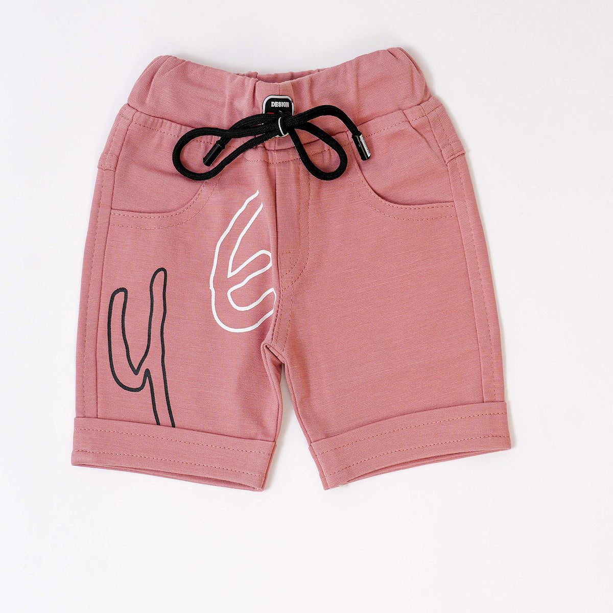 Boys Black Peach Smartkids Tshirt shorts combo