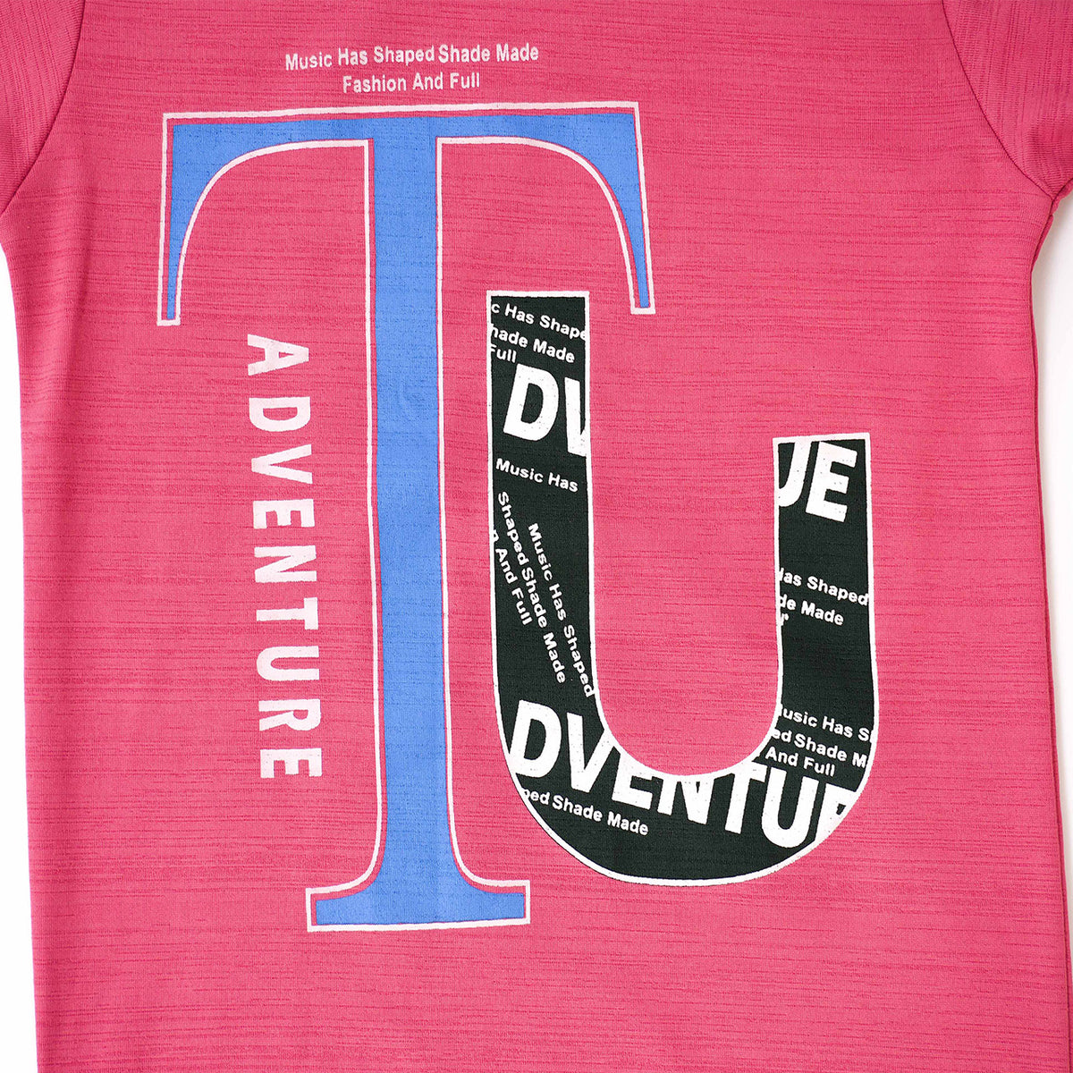 Boys Pink Green Adventure Up Tshirt short combo