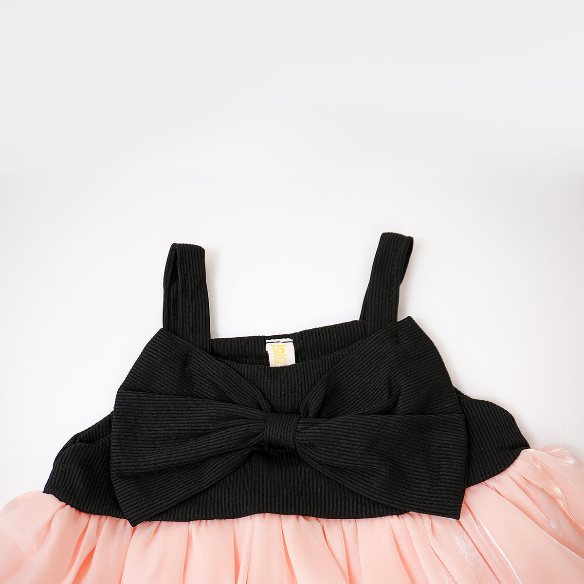 Black Bow Peach Love Frock