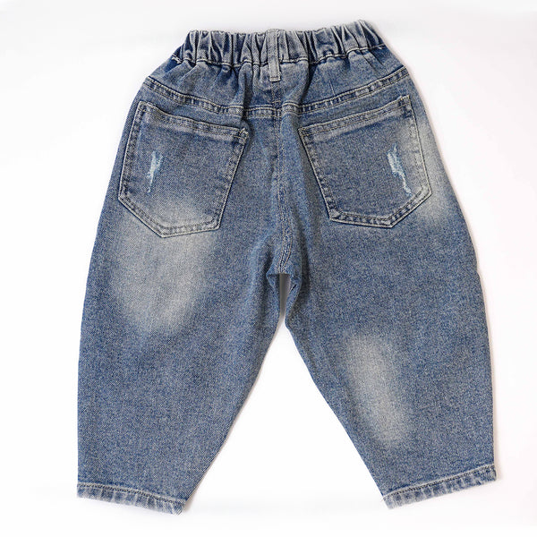 Unisex Monkeywash rugged pattern denim