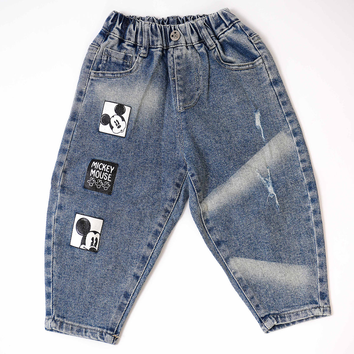 Unisex mickey Mouse Print Denim