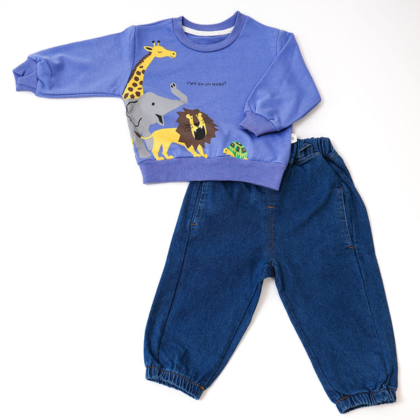 Jungle Safari Boys Two Pcs Set