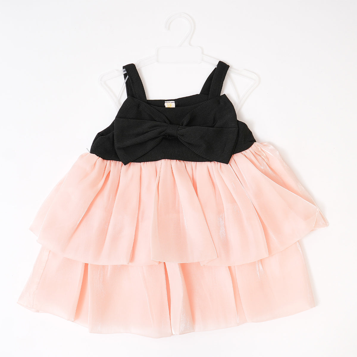 Black Bow Peach Love Frock