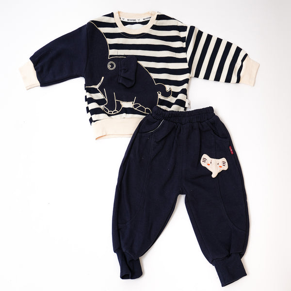 Cute Baby Elephant Boys Two Pcs Set