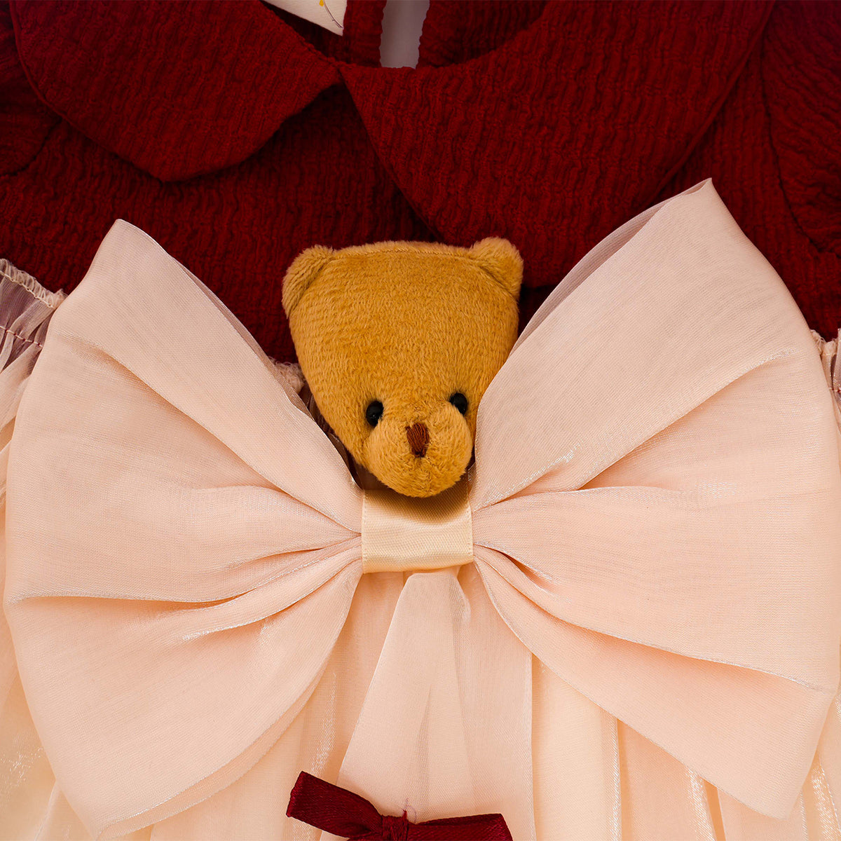 Teddy Bow Red Frock