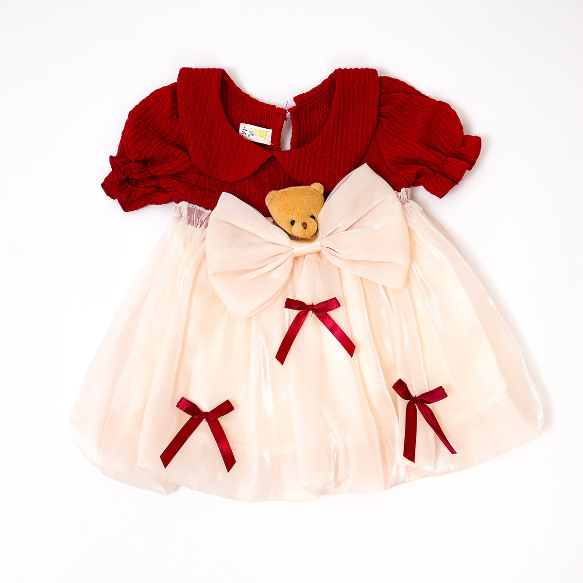 Teddy Bow Red Frock