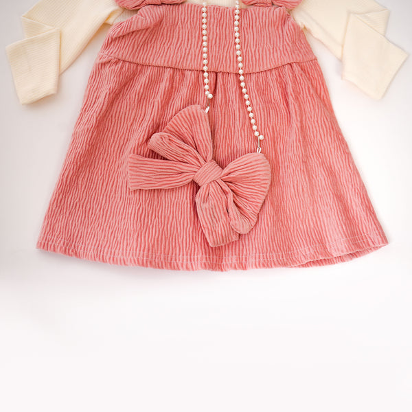 Pink Bow Pearl Party Frock