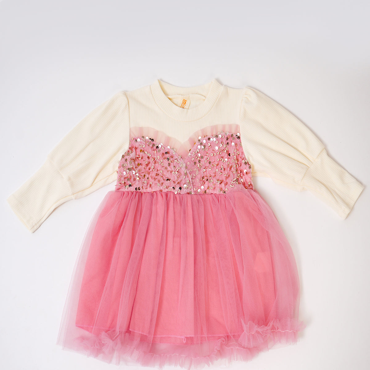 Pink Sequence Party Frock