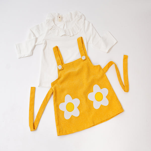 Sunshine White Flower Frock