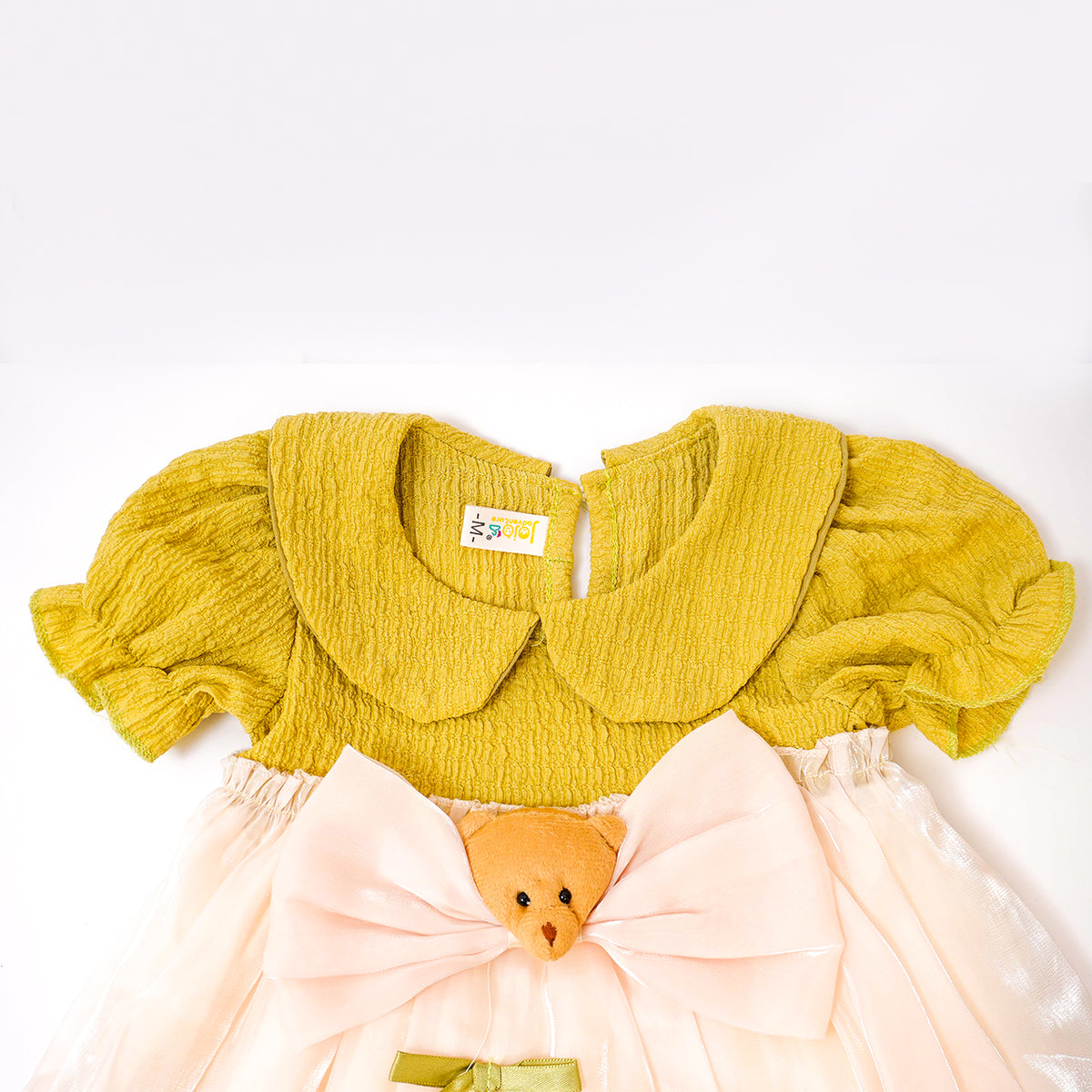 Teddy Bow Green Frock